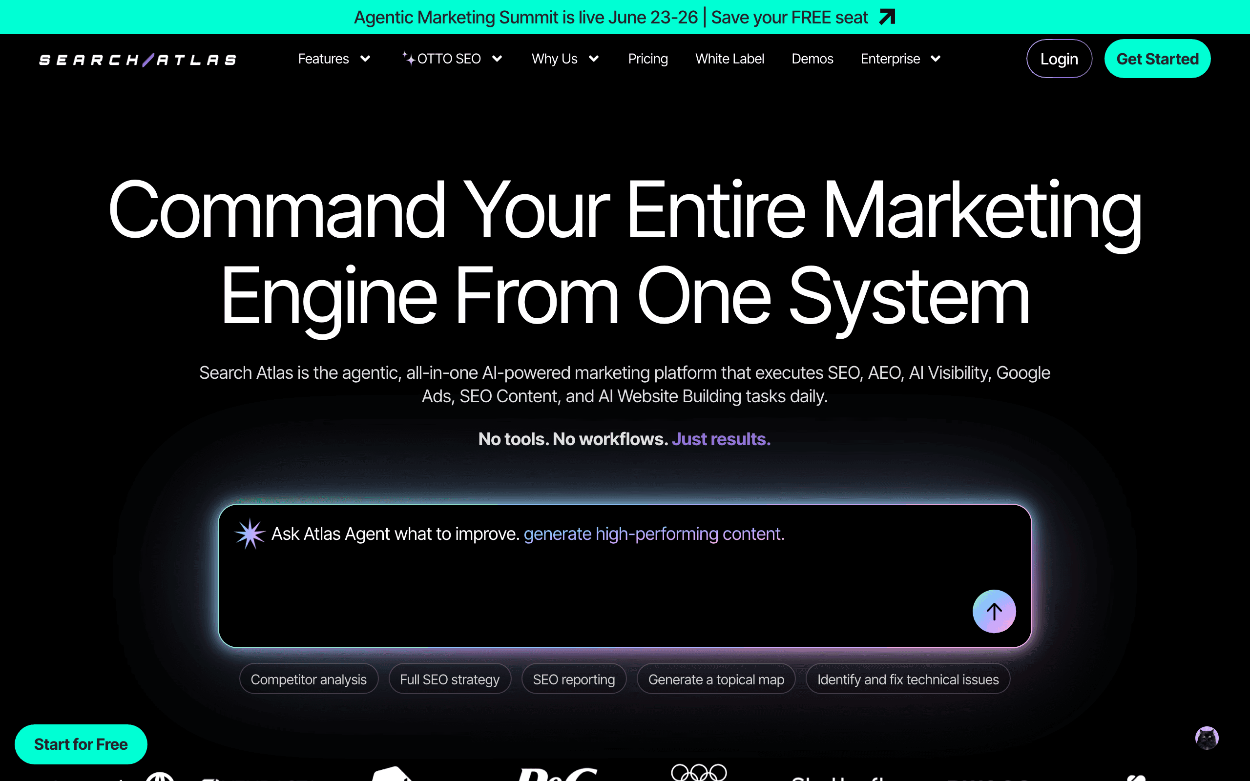 Search Atlas homepage