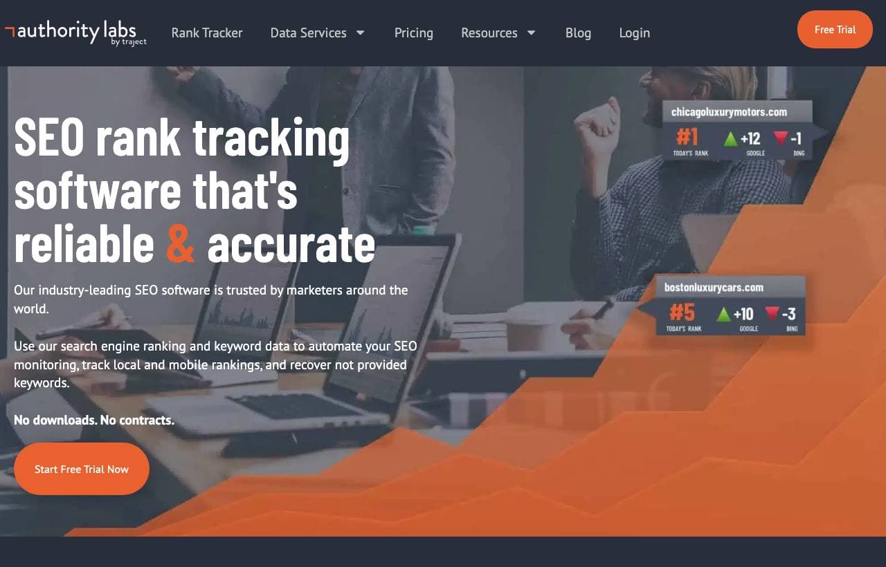 authoritylabs homepage screenshot
