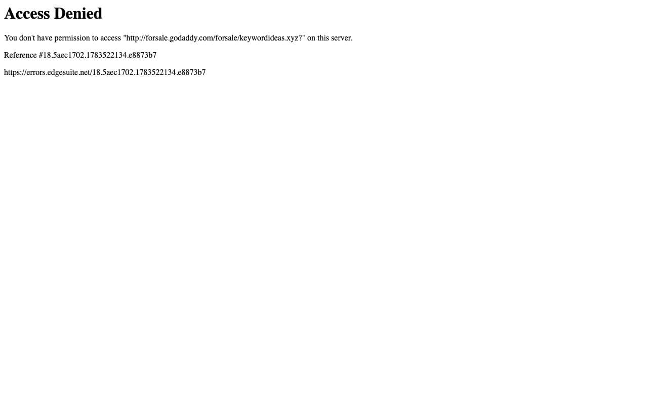 Keywordideas.xyz homepage screenshot