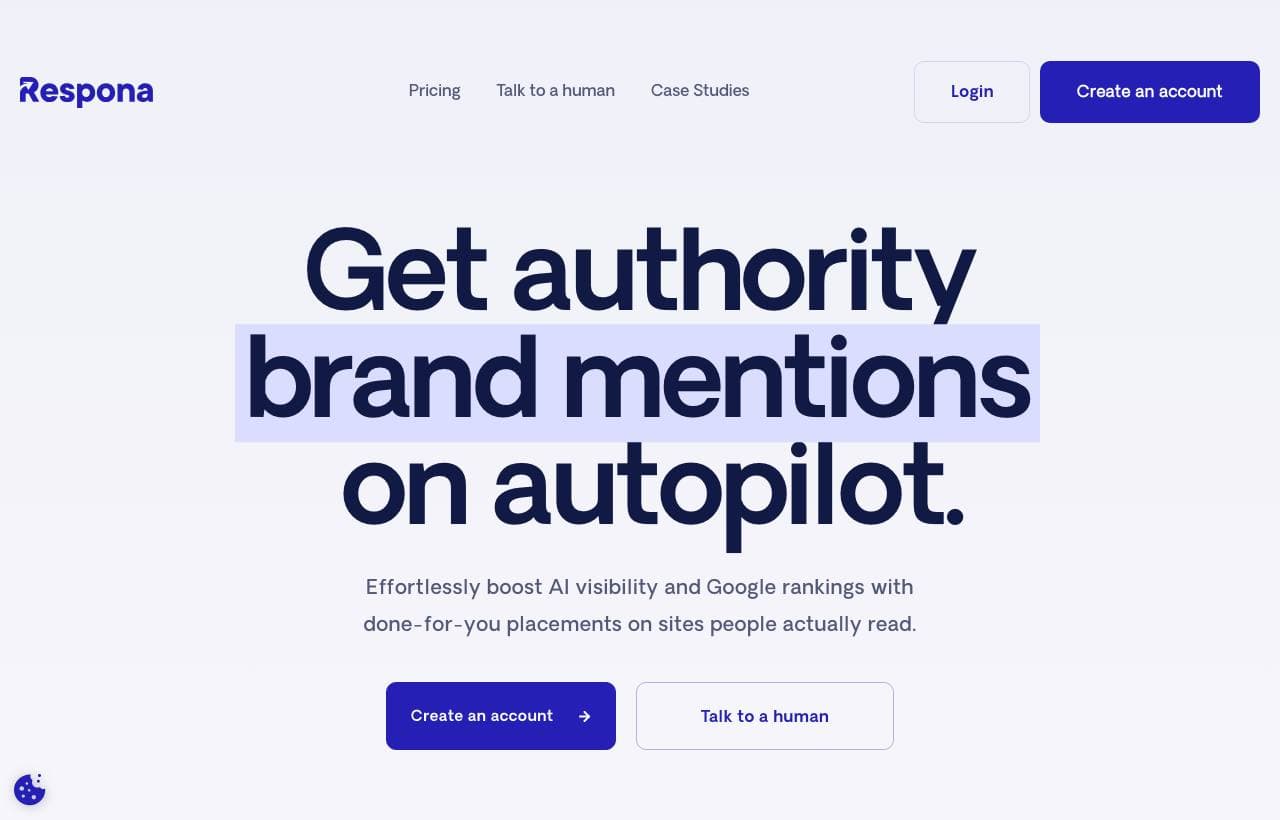 Respona homepage screenshot