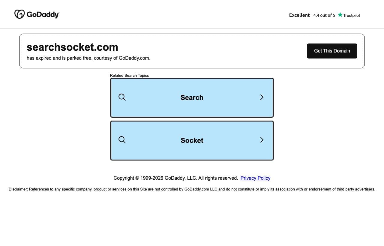 SearchSocket homepage screenshot