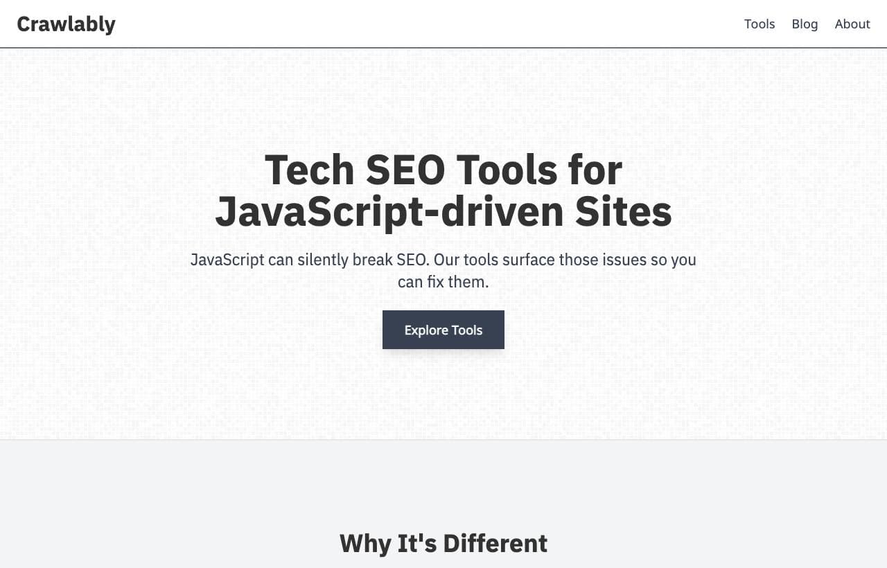 Server-side Rendering (SSR) Checker homepage screenshot