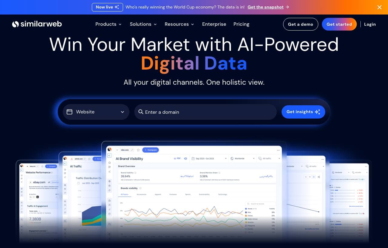 SimilarWeb homepage screenshot