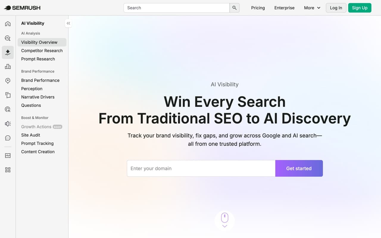 Semrush AI visibility