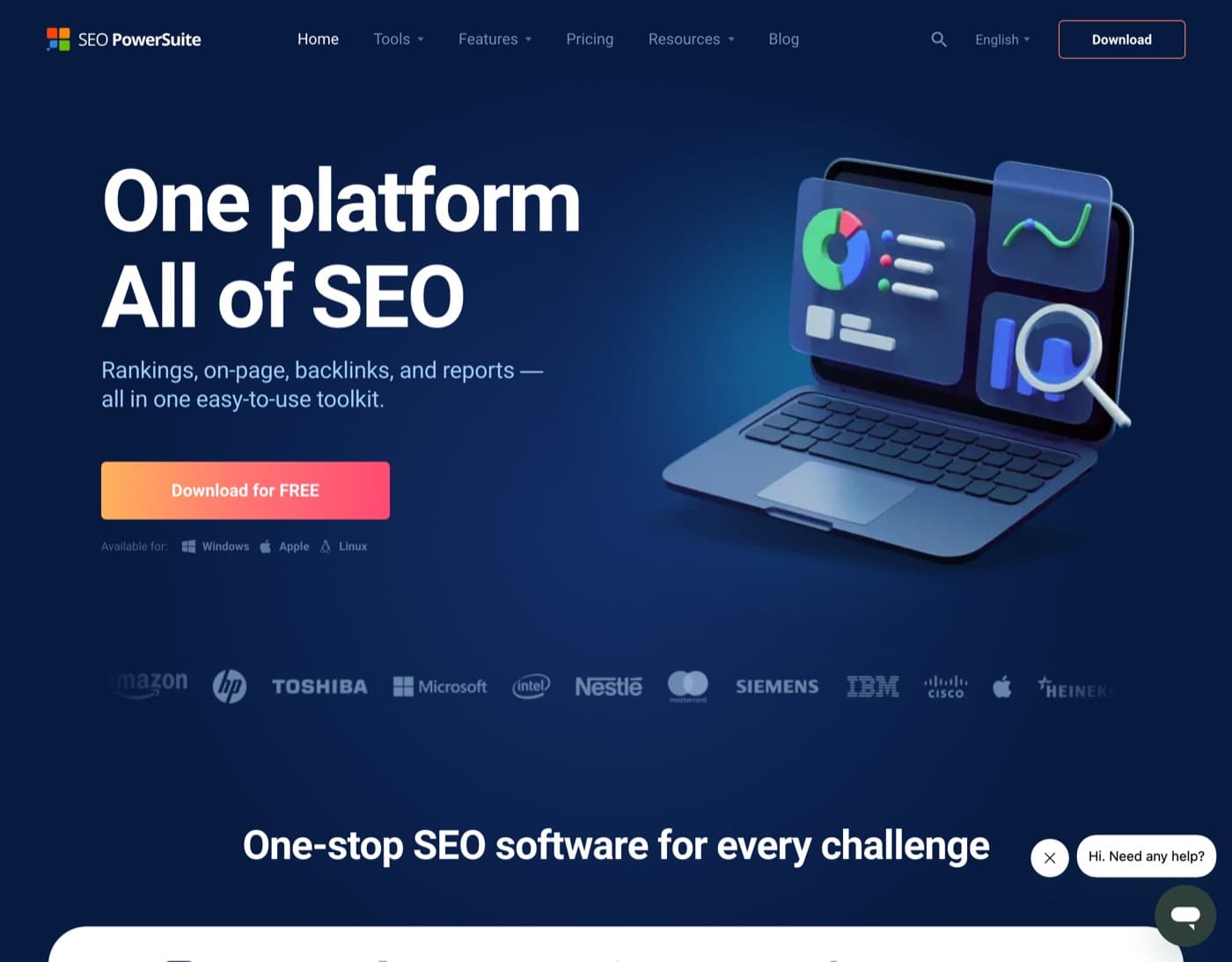 SEO PowerSuite homepage