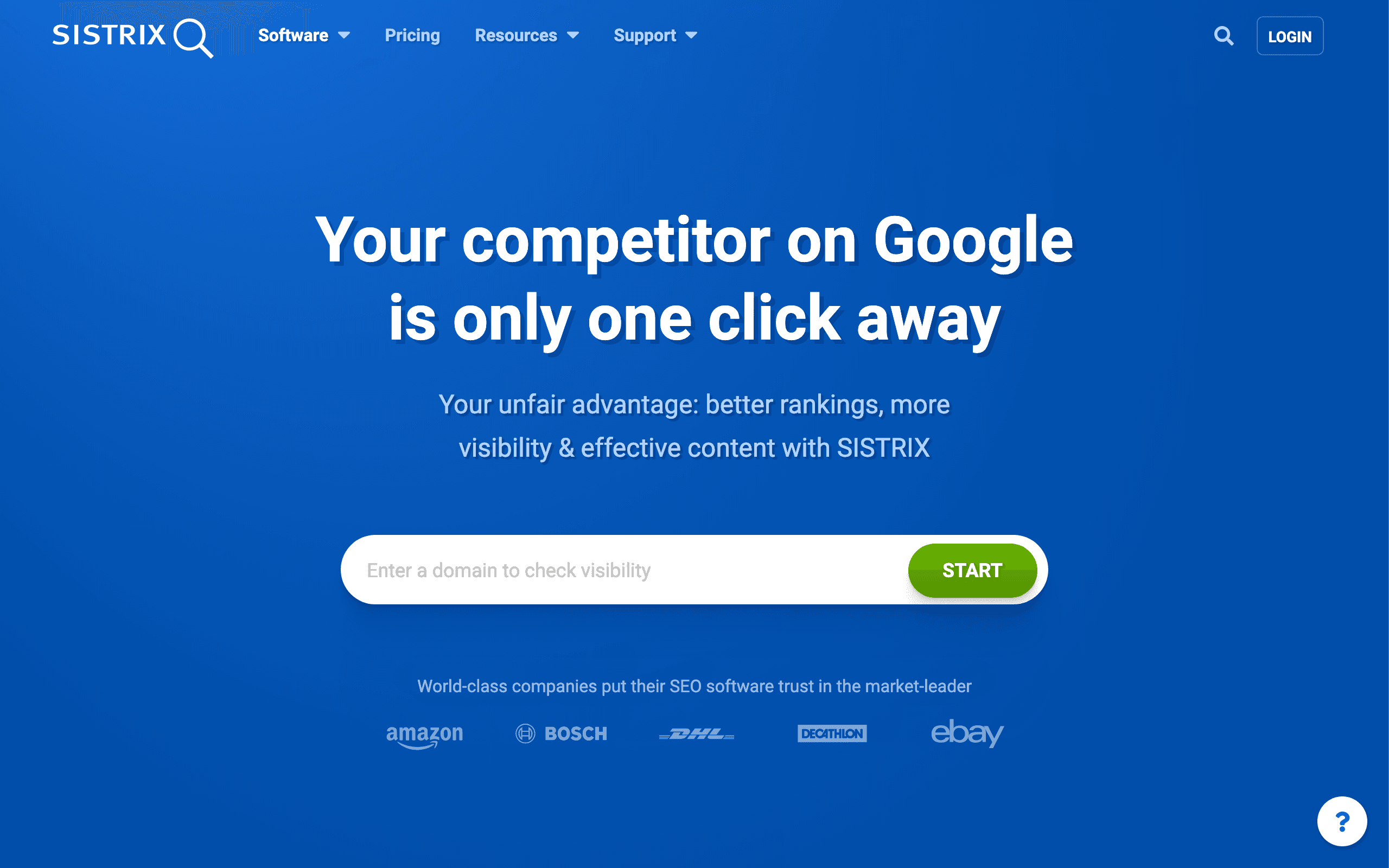 Sistrix homepage