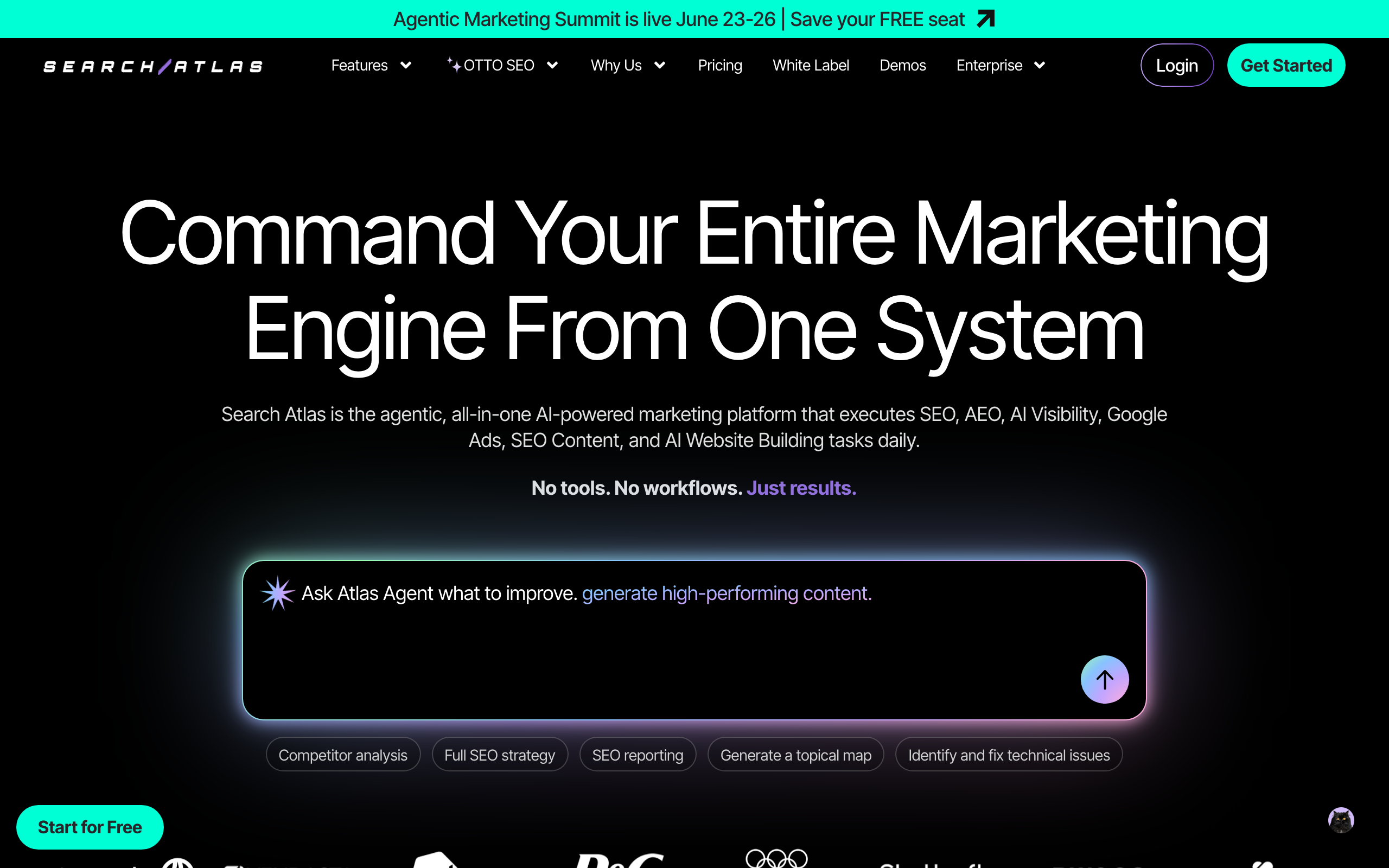 Search Atlas homepage