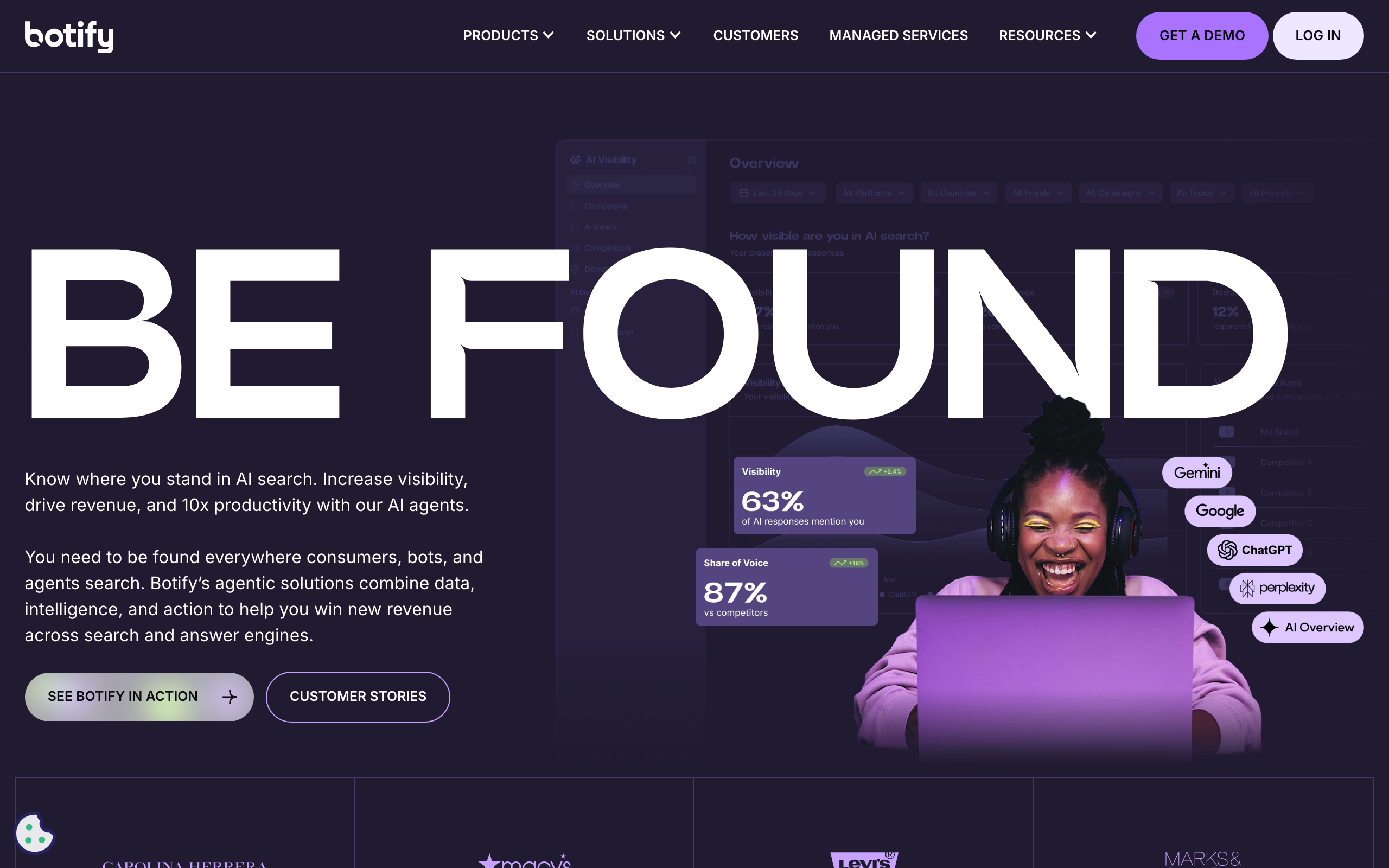 Botify homepage